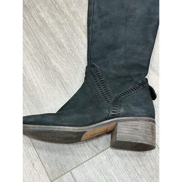 Vince Camuto Womens Karinda Over the Knee Boots Zip Up Leather Black Size 6.5M - Picture 6 of 14